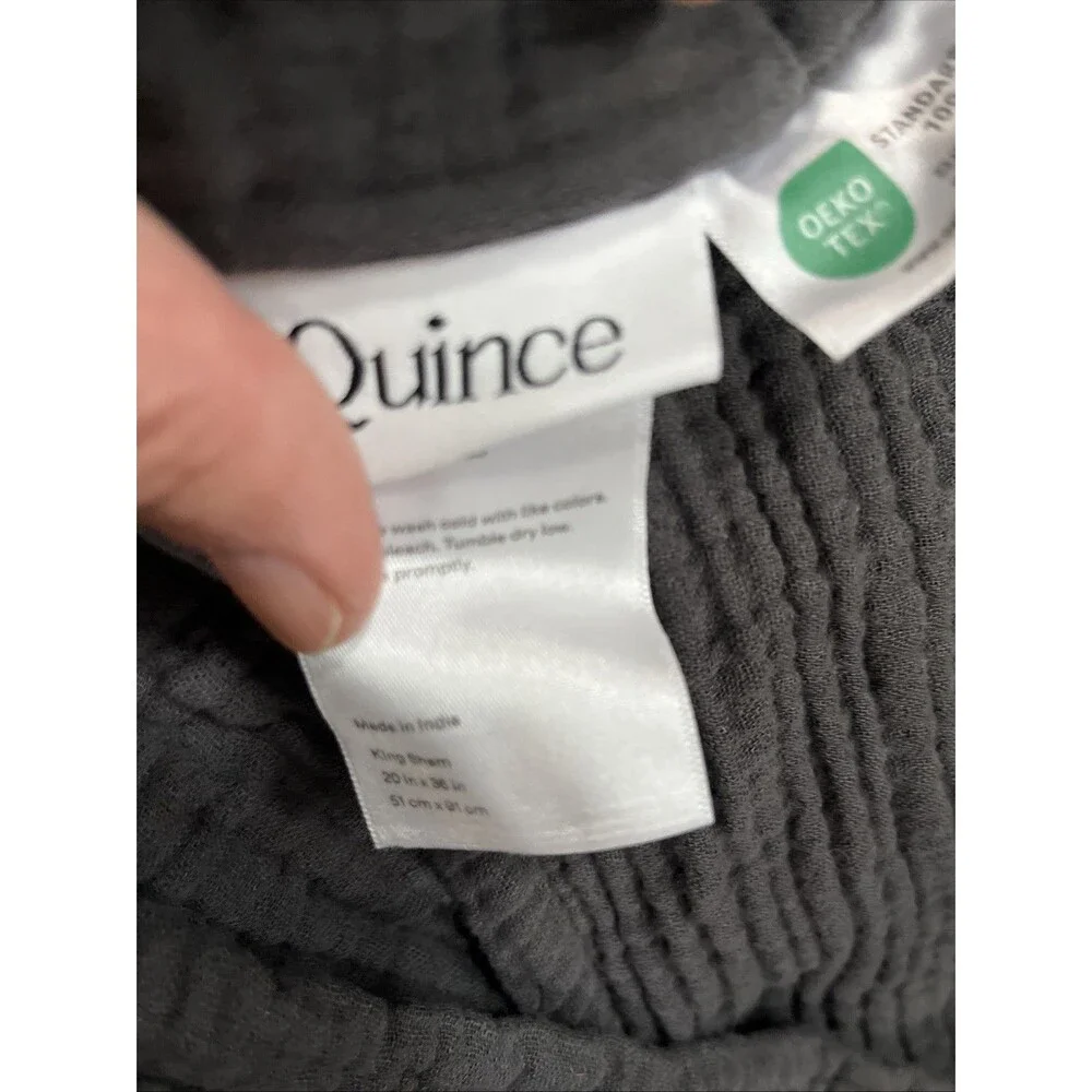 Quince European Linen Duvet Cover, King/Cal King, Charcoal